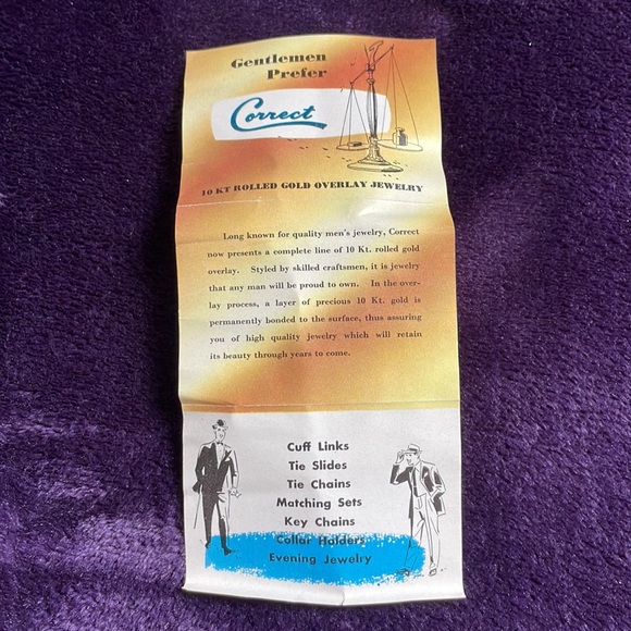 Vintage NEW Correct Men’s Jewelry Cuff Links. - Picture 4 of 6